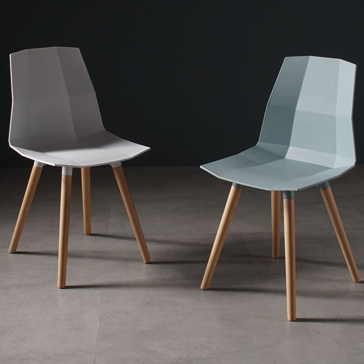 Nordic Design Plastic Dining Armless Chair Solid Back Chair with Wood Legs Clearhalo 'Dining Chairs' 'Dining Tables & Seating' 'dining_chair' 'furn' 'furn_dining_chair' 'Furniture' 'furniture_dining_chair' 'Kitchen & Dining Furniture' 1200x1200_2d035893-ce7f-4f15-aea0-74639114ec32