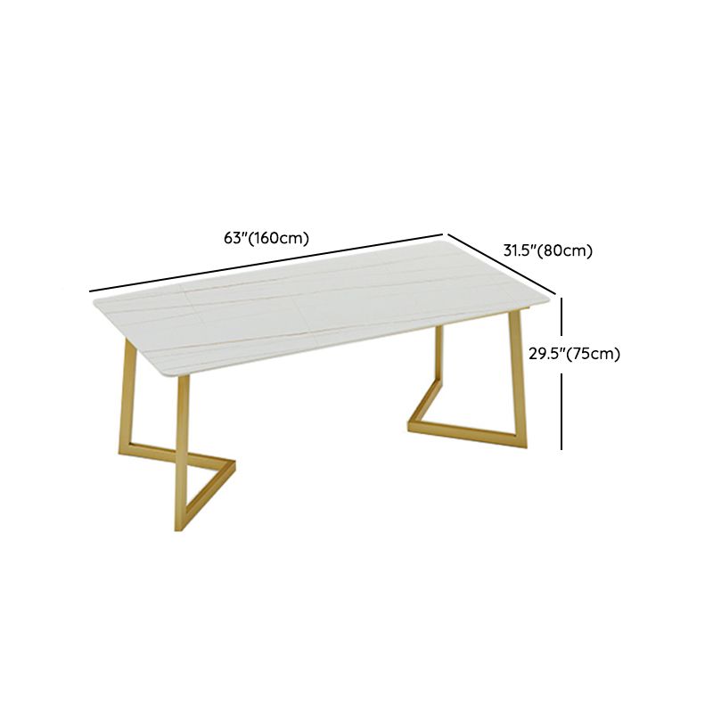 Hochglänzender weißer Esstisch Set 1/4/5/7 Stücke Glam