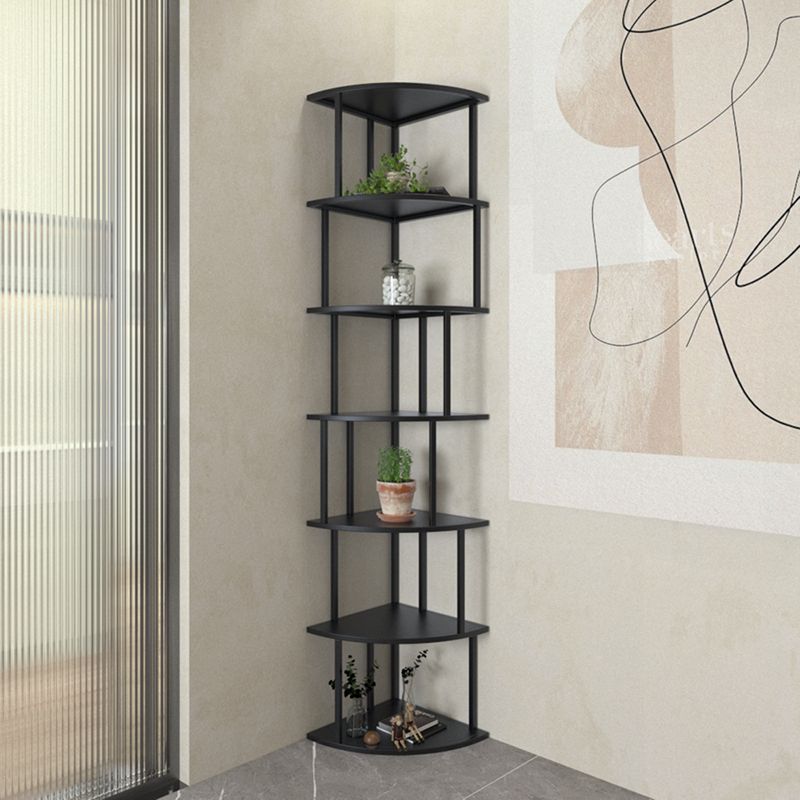 Scandinavian Iron Corner Bookshelf Vertical Open Bookcase for Bedroom Clearhalo 'Bookcases' 'furn' 'furn_bookcases' 'Furniture' 'furniture_bookcases' 'Office Furniture' 1200x1200_2d03e0b7-efaf-4672-8de1-caf8a26e11ec