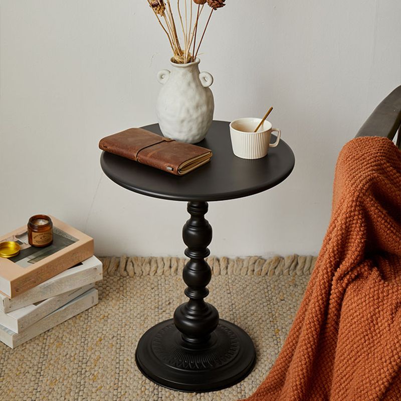 20.5" Tall Metal Pedestal End Table Round Accent Side Table in Black/White Clearhalo 'Coffee & Accent Tables' 'End & Side Tables' 'end_side_tables' 'furn' 'furn_end_side_tables' 'Furniture' 'Living Room Furniture' 1200x1200_2d043924-bf20-4d0c-a2ec-fb5226121146