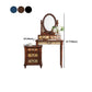 Victorian Makeup Vanity Table with Drawers and Stool for Bedroom