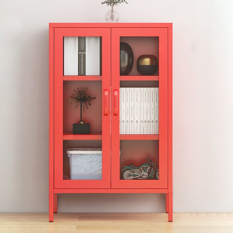 40 "H Glass Door Steel Sideboard Moderner Serverschrank mit Lagerung für Küche