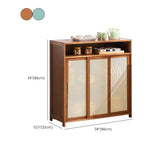 Moderne porte scorrevoli Server da pranzo Scheda in legno con archiviazione aperta