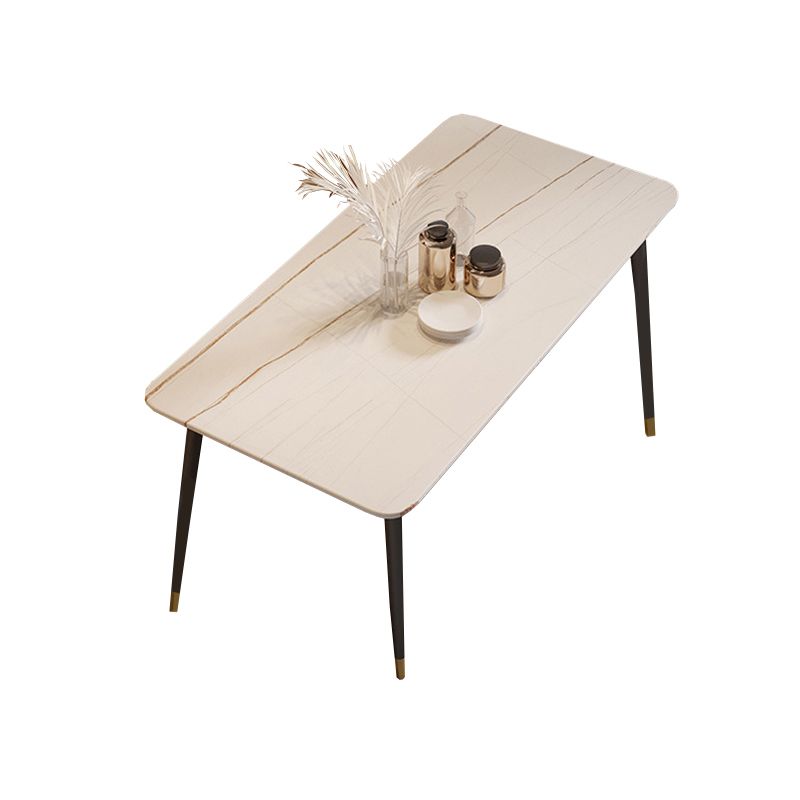 Rectangle Black Base Dining Table Modern Stone Table for Living Room Clearhalo 'Dining Tables & Seating' 'Dining Tables' 'dining_table' 'furn' 'furn_dining_table' 'Furniture' 'Kitchen & Dining Furniture' 1200x1200_2d09af62-0b92-4325-93e7-8cd72c65d1e3