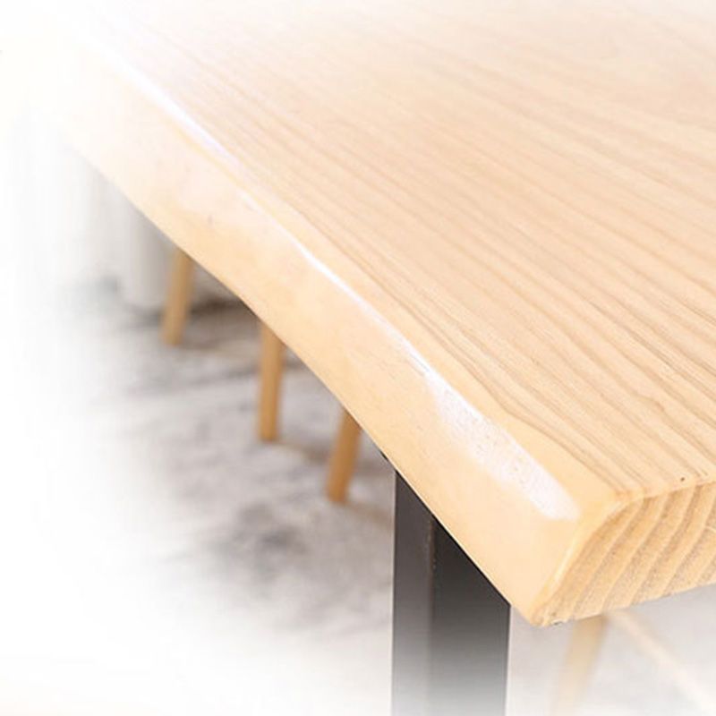 Metal 41.3-inch Bar Table Rectangular Wood Top Bistro Pub Table with Black Base Clearhalo 'Bar Furniture' 'Bar Tables' 'bar_tables' 'furn' 'furn_bar_tables' 'Furniture' 'Kitchen & Dining Furniture' 1200x1200_2d0a4e04-9c65-4584-b152-be75d86964a0