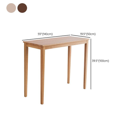 Eigentijdse rechthoek vaste houten woonkamer bar -eettafel