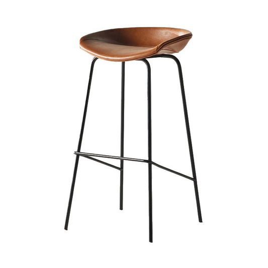 Modern Style Iron Bar Chair with Footrest Low Back Simple Bar Stool Clearhalo 'Bar Furniture' 'Bar Stools' 'bar_stools' 'furn' 'furn_bar_stools' 'furniture_bar_stools' 'Kitchen & Dining Furniture' 'kitchen&dining_furn' 'kitchen' 'kitchen_furn' Furniture' 1200x1200_2d0bd494-bb9b-4bf1-82f5-77105ffda494