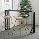 Taburete de bar contemporáneo taburete de cojín blanco con patas de metal