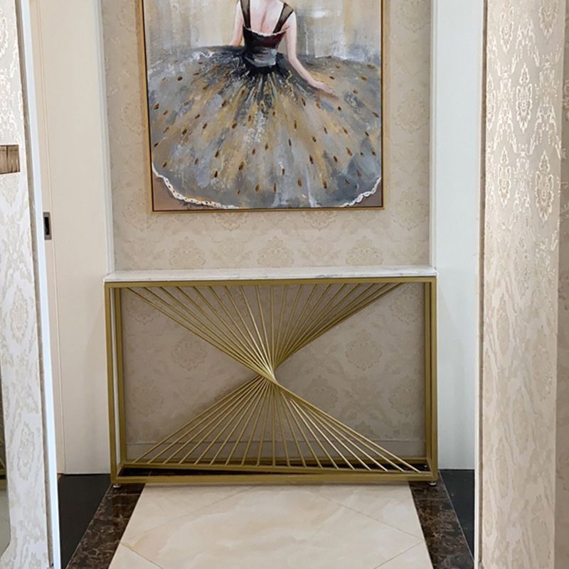 Table de consola contemporánea de 11 "de ancho Sofá de piedra rectángica