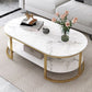 Oval Modern Coffee Table Wood Minimalist Coffee Table for Living Room Clearhalo 'Coffee & Accent Tables' 'Coffee Tables' 'coffee_tables' 'furn' 'furn_coffee_tables' 'Furniture' 'Living Room Furniture' 1200x1200_2d0f96e5-6b29-43d3-86cb-c0676884c91a