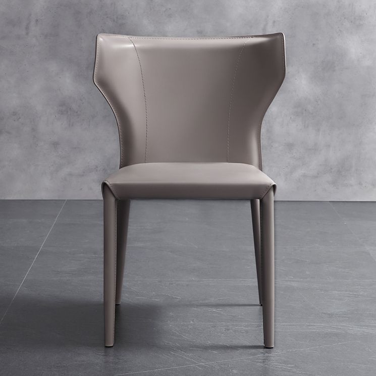 Modern Style Leather Dining Side Chair Wingback Side Armless Chair for Restaurant Use Clearhalo 'Dining Chairs' 'Dining Tables & Seating' 'dining_chair' 'furn' 'furn_dining_chair' 'Furniture' 'Kitchen & Dining Furniture' 1200x1200_2d10e7e4-6e4d-4044-9b46-93d9043bb9f0