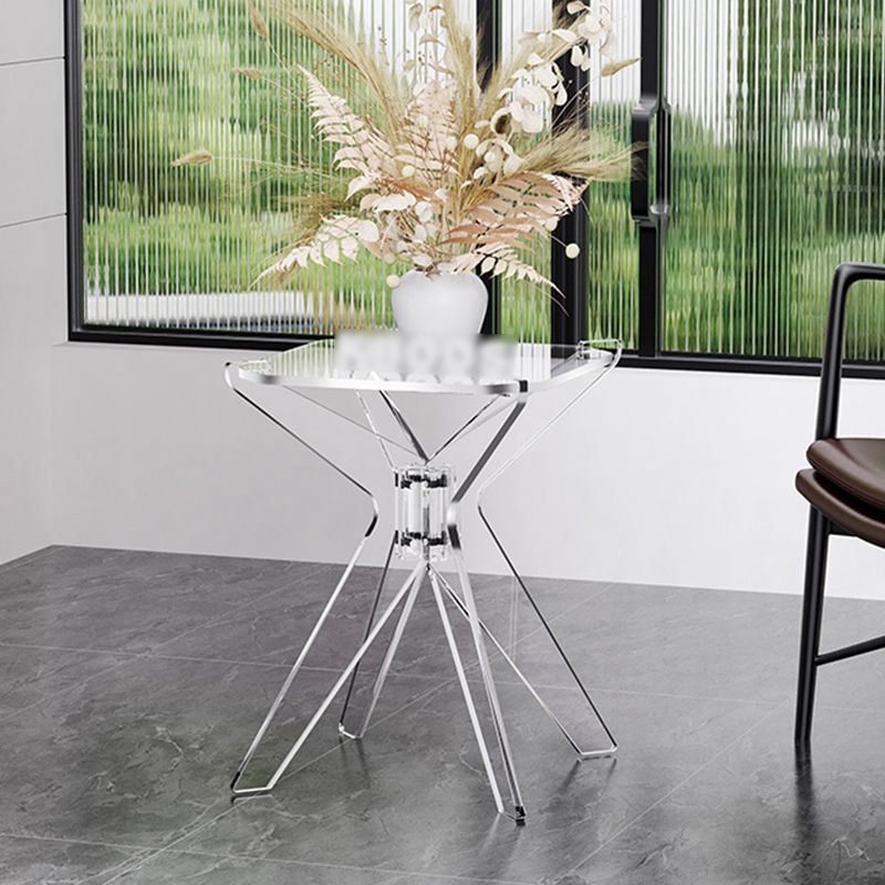 Contemporary Geometric Accent Side Table AcrylicSofa Side Accent Table