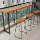 Rectangle Bar Pub Table Set 1/4 Pcs Solid Wood and Iron Bar Table and Stools Clearhalo 'Bar Furniture' 'furn' 'furn_home_bar_bar_sets' 'Furniture' 'Home Bars & Bar Sets' 'home_bar_bar_sets' 'Kitchen & Dining Furniture' 1200x1200_2d112a19-8af4-48c5-ae4e-8aa95c60a081