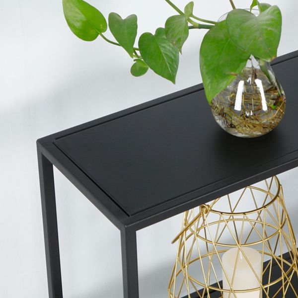 Modern Rectangle Console Accent Table Antique Finish Console Table