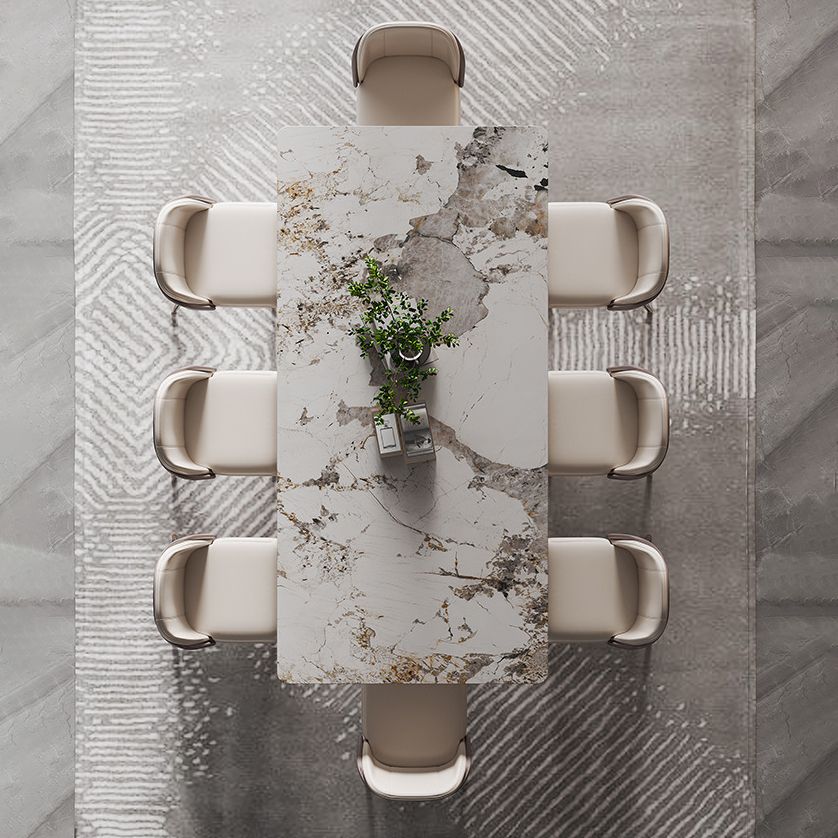 Luxury Sintered Stone Top Dining Set Rectangle 1/3/4/5/6/9 Pieces Dining Room Table Set