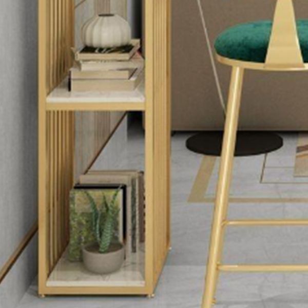 Glam Faux Marble Bar Height Table Rectangle Bar Dining Table with Storage Clearhalo 'Bar Furniture' 'Bar Tables' 'bar_tables' 'furn' 'furn_bar_tables' 'Furniture' 'Kitchen & Dining Furniture' 1200x1200_2d15db7a-19bd-4b65-9256-d9253e89a7a4
