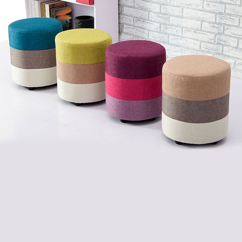 Fabric Standard Stool Contemporary Simple Upholstered Ottoman Clearhalo 'furn' 'furn_ottomans_poufs' 'Furniture' 'Living Room Furniture' 'Ottomans & Poufs' 'ottomans_poufs' 1200x1200_2d176b0b-2da9-41e0-88bf-7346d0f58c4b