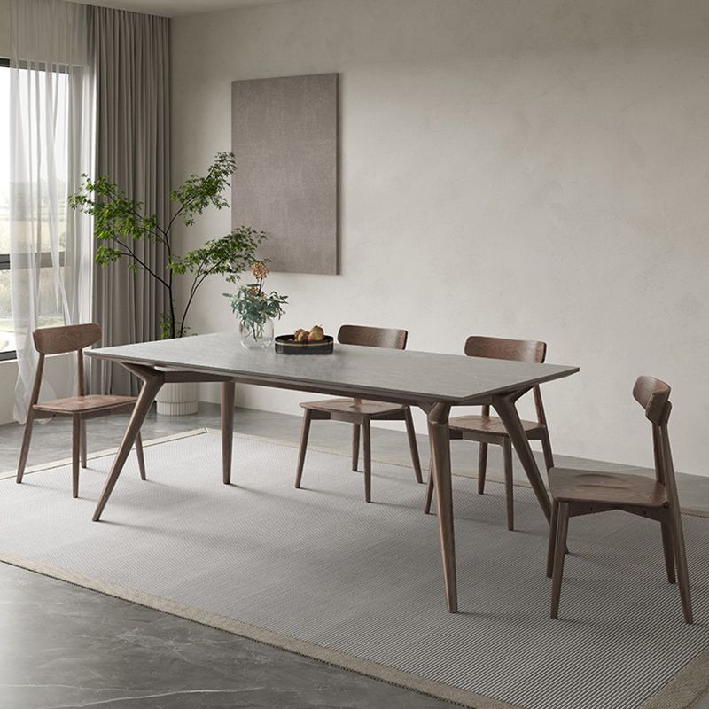 Modernas 1/4/5/7 Piezas Sillas de comedor de comedor Muebles de rectángulo de piedra para casa