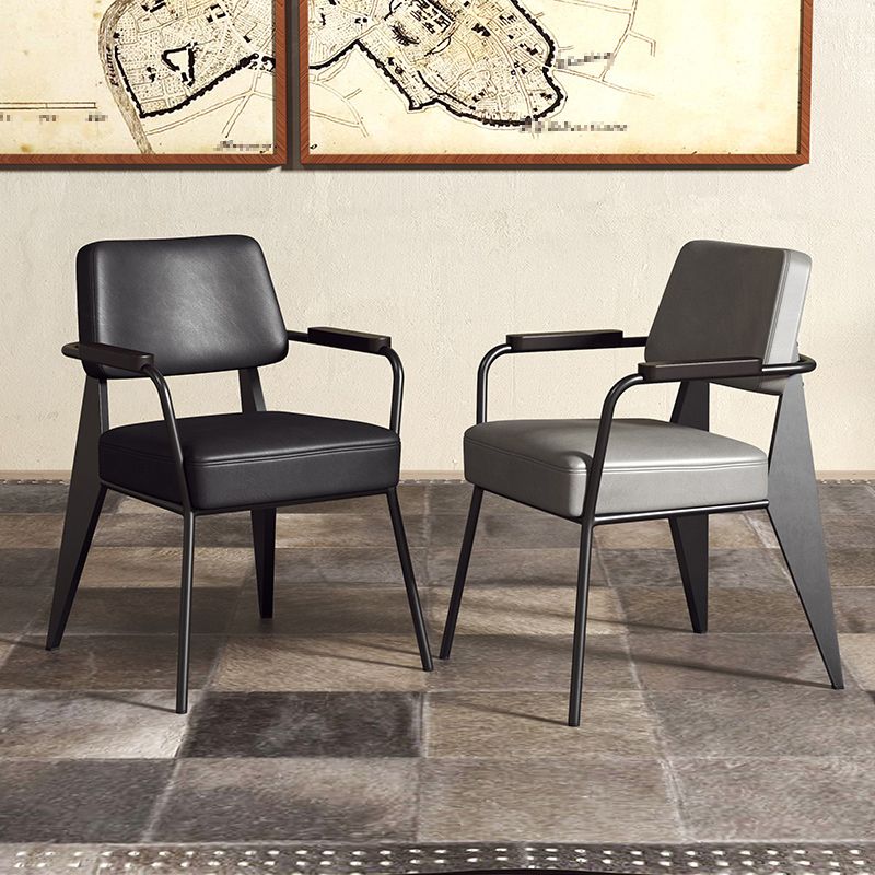 Silla de estilo industrial tapizado silla de comedor abierta para interiores para interiores