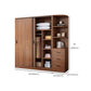 Solid Wood Frame Wardrobe Freestanding Wardrobe with Sliding Doors