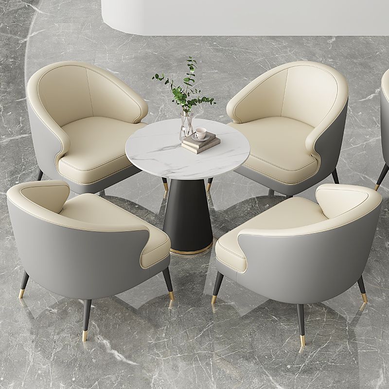 23.62" Wide Arm Chair Faux Leather Recessed Arms Accent Chair Clearhalo 'Accent Chairs' 'accent_chairs' 'Chairs & Seating' 'furn' 'furn_accent_chairs' 'Furniture' 'Living Room Furniture' 1200x1200_2d1b9406-8d05-448c-b564-985115d6cfde