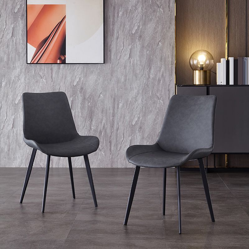 Sillas de comedor de cuero modernas de cuero sintética para uso en el hogar