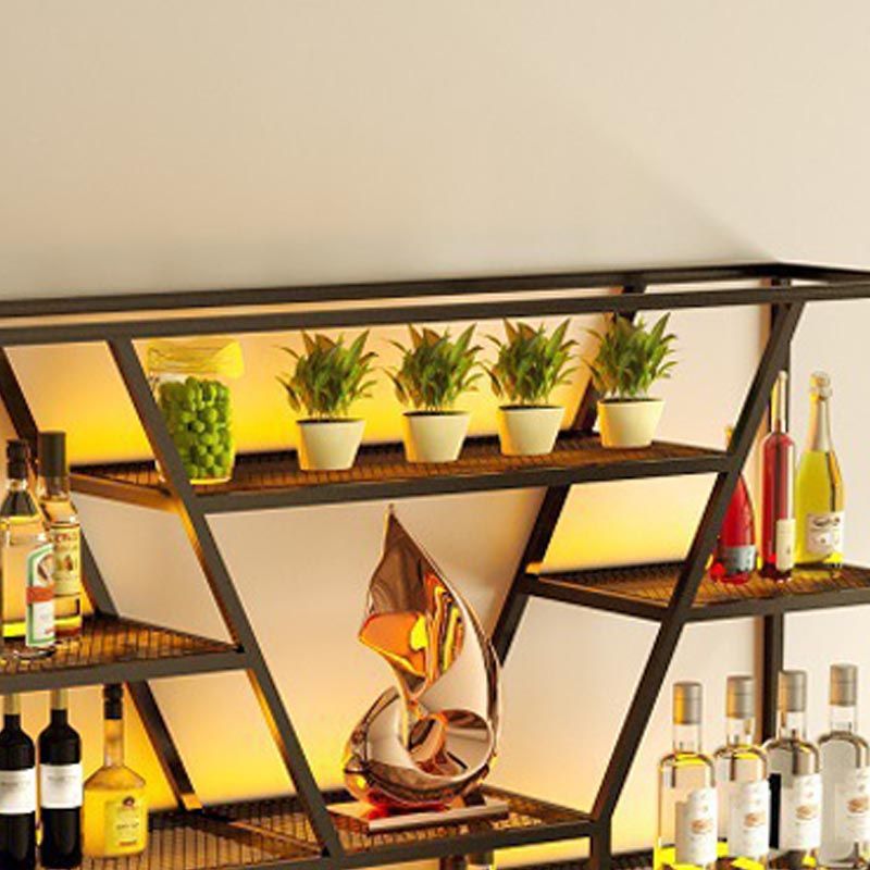 Wall Mounted Iron Wine Racks Modern Style Wine Holder Rack with Shelf Clearhalo 'furn' 'furn_wine_racks' 'Furniture' 'Kitchen & Dining Furniture' 'Wine Racks' 'wine_racks' 1200x1200_2d1e72a3-070f-4571-90fe-4a066b306ba7