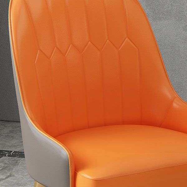 Scandinavian Style Arm Solid Back Dining Side Chair Leather Dining Chair Clearhalo 'Dining Chairs' 'Dining Tables & Seating' 'dining_chair' 'furn' 'furn_dining_chair' 'Furniture' 'furniture_dining_chair' 'Kitchen & Dining Furniture' 1200x1200_2d1edee6-6cb0-4bec-89c7-1d3869ab6e1e