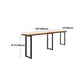 Modern Wood Pub Table with Rectangle Table Top Black Trestle Table with 42-inch Height Clearhalo 'Bar Furniture' 'Bar Tables' 'bar_tables' 'furn' 'furn_bar_tables' 'Furniture' 'furniture_bar_tables' 'Kitchen & Dining Furniture' 1200x1200_2d1f00d2-a9a0-4fd5-822b-dde3d9be7dfb
