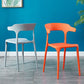 Silla de brazo de estilo moderno plástico silla de acento de comedor de espalda abierta para cocina