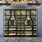 Metal Floor Wine Bottle Rack Glam Wine Bottle Holder with Shelf Clearhalo 'furn' 'furn_wine_racks' 'Furniture' 'Kitchen & Dining Furniture' 'Wine Racks' 'wine_racks' 1200x1200_2d240465-b003-4201-b912-ab2cb9e14f2b