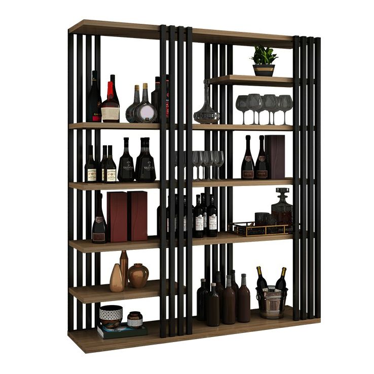 Metal Floor Bottle Wine Rack Contemporary Wine Holder with Storage Shelves Clearhalo 'furn' 'furn_wine_racks' 'Furniture' 'Kitchen & Dining Furniture' 'Wine Racks' 'wine_racks' 1200x1200_2d240f7b-07e2-44a4-8f4a-307d92425cbb