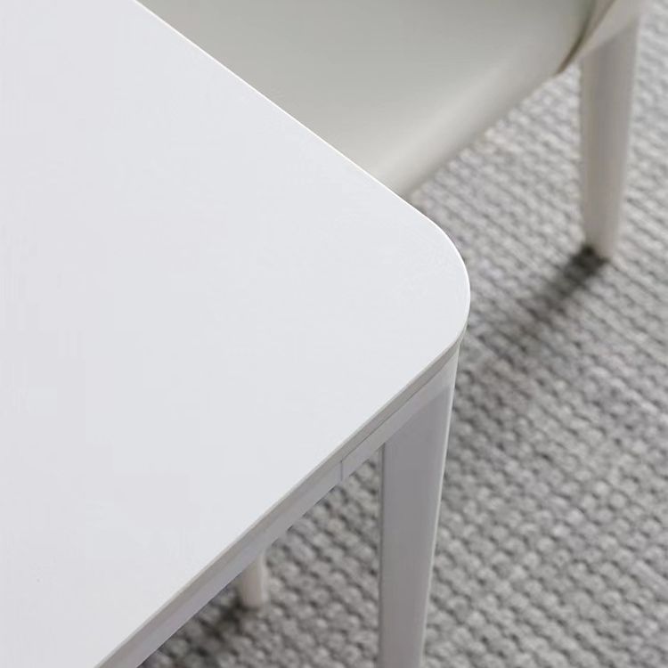 Contemporáneo 1/2/4/5/6/7 Piezas Muebles Sillas de comedor rectangulares de piedra colocadas en blanco