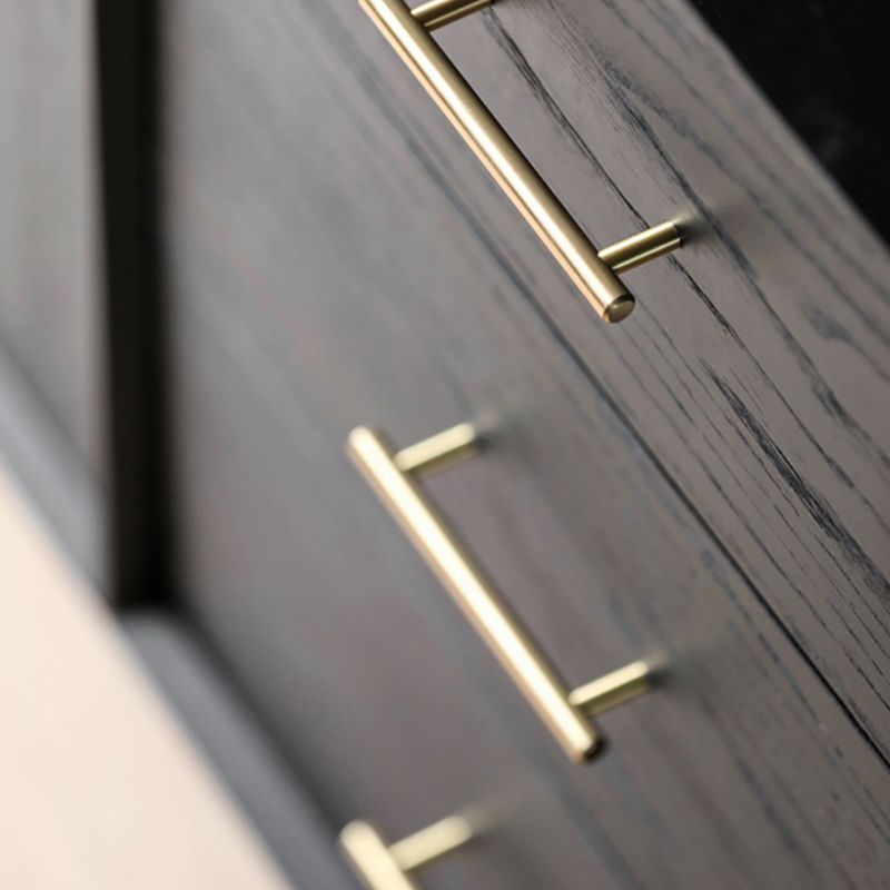 Tavolo da buffet Glam in legno massello nero Tavolo da buffet Glam con 6 cassetti e 2 ante
