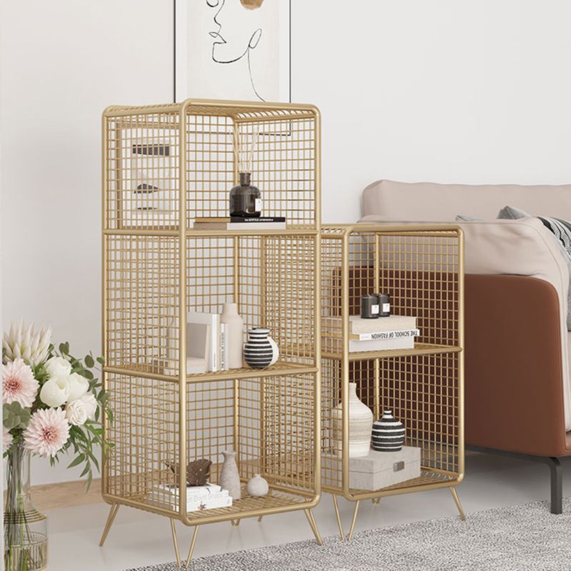 Glam Iron Standard Bookshelf Gold and Black Vertical Bookcase for Bedroom Clearhalo 'Bookcases' 'furn' 'furn_bookcases' 'Furniture' 'furniture_bookcases' 'Office Furniture' 1200x1200_2d25823e-bb2f-41de-9c99-f79a7a272677