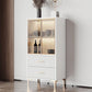 Contemporary Display Stand Faux Wood Storage Cabinet for Dining Room