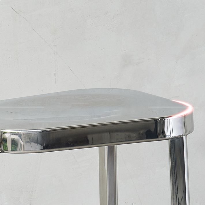 Tabouret de style de style industriel Silver Metal Barstol pour le salon