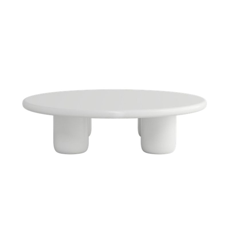 Solid Wood 4 Legs Coffee Table Round Modern Minimalist Coffee Table Clearhalo 'Coffee & Accent Tables' 'Coffee Tables' 'coffee_tables' 'furn' 'furn_coffee_tables' 'Furniture' 'Living Room Furniture' 1200x1200_2d278f2a-c91d-4c42-b1fc-dc43aacbef19