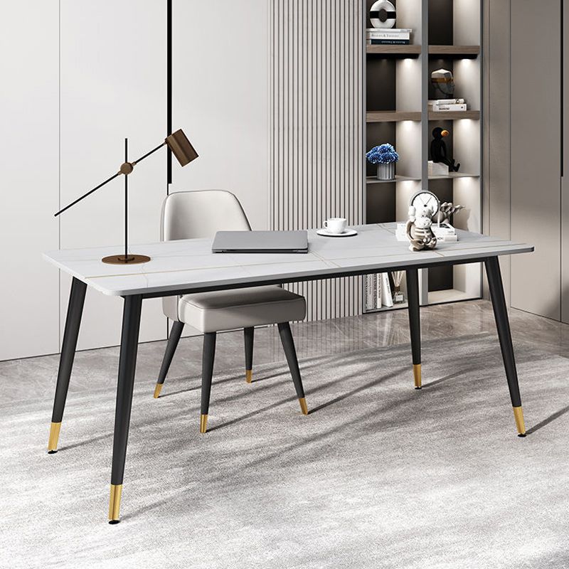 Escritorio de computadora curva glamorosa escritorio de oficina antiguo con patas de metal