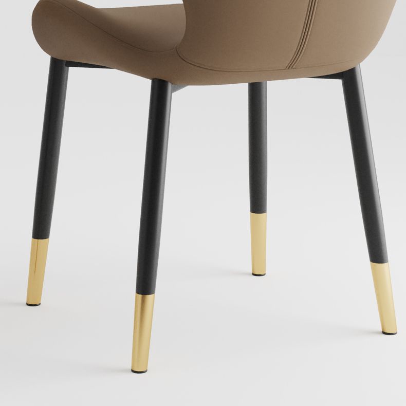 Scandinavian Study Room Side Chair Matte Finish PU Leather Parsons Dining Chair Clearhalo ' kitchen&dining_furn' 'Dining Chairs' 'Dining Tables & Seating' 'dining_chair' 'furn' 'furn_dining_chair' 'Furniture' 'furniture_dining_chair' 'Kitchen & Dining Furniture' 'kitchen' 1200x1200_2d2940c3-8205-4b68-b7c7-904ce10304a6