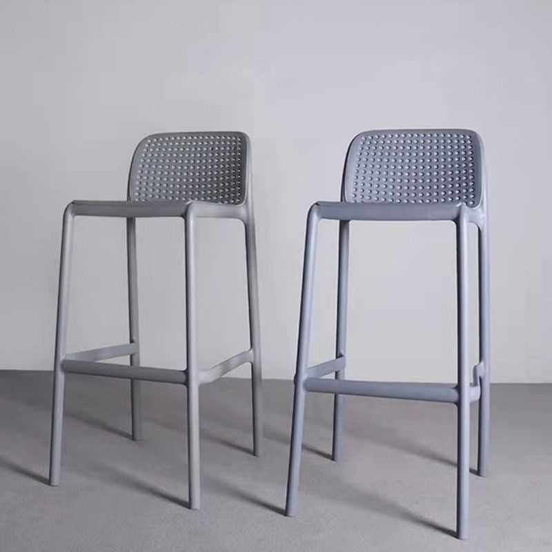 Scandinavia Style Bar-stool Square Seat PP Legs for Kitchen Bar Clearhalo 'Bar Furniture' 'Bar Stools' 'bar_stools' 'furn' 'furn_bar_stools' 'furniture_bar_stools' 'Kitchen & Dining Furniture' 'kitchen&dining_furn' 'kitchen' 'kitchen_furn' Furniture' 1200x1200_2d2a895d-b21f-46f9-80d0-6ec90f7ff2e2