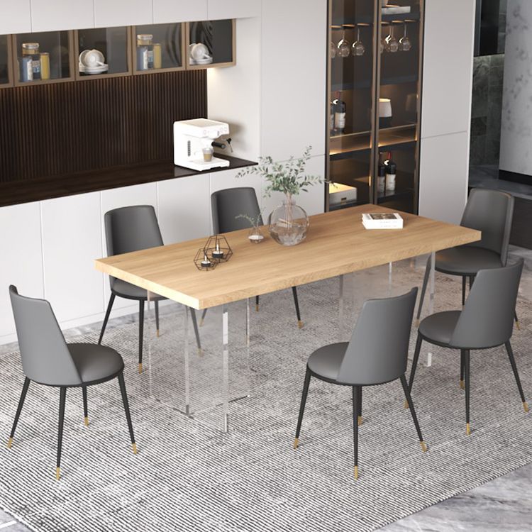 Modern Style Dining Table Rectangle Solid Wood Dining Table for Kitchen Clearhalo ' dining_table' 'Dining Tables & Seating' 'Dining Tables' 'furn' 'furn_dining_table' 'Furniture' 'furniture_dining_table' 'Kitchen & Dining Furniture' 'kitchen&dining_furn' 'kitchen' 'kitchen_dining_table' 1200x1200_2d2ac222-7115-4065-b9a6-82b3a7ea286b