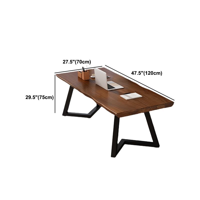 Solid Wood Home Working Table Industrial Wood Color Office Table Clearhalo 'furn' 'furn_office_desk' 'Furniture' 'furniture_office_desk' 'Office Desks' 'Office Furniture' 'office_desk' 1200x1200_2d2b356f-3ad2-4473-baaa-630609c55a3a