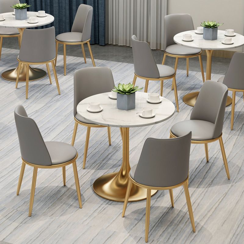 Glam Sintered Stone Dining Set Round 1/2/4/5 Pieces Dining Set for Home Use Clearhalo 'Dining Room Sets' 'Dining Tables & Seating' 'dining_room_set' 'furn' 'furn_dining_room_set' 'Furniture' 'Kitchen & Dining Furniture' 1200x1200_2d2c20a0-fa14-46a3-9539-ad8d1ae26d5a