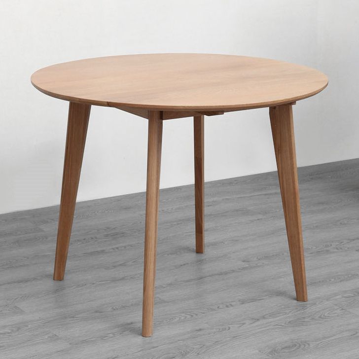 Contemporary Round Dining Room Table Oak Solid Wood Table for Home Use Clearhalo ' dining_table' 'Dining Tables & Seating' 'Dining Tables' 'furn' 'furn_dining_table' 'Furniture' 'furniture_dining_table' 'Kitchen & Dining Furniture' 'kitchen&dining_furn' 'kitchen' 'kitchen_dining_table' 1200x1200_2d2da38a-e4ba-4130-a8ae-1a1a2daa4ccd