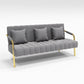 Contemporary Glam Sofa with Sewn Pillow Back and Golden Legs for Apartment Clearhalo 'Furniture' 'furniture_sofas' 'kitchen' 'kitchen_sofas' 'Living Room Furniture' 'Sofa' 'sofas' 1200x1200_2d2db831-c422-4811-a79f-4629e5935791