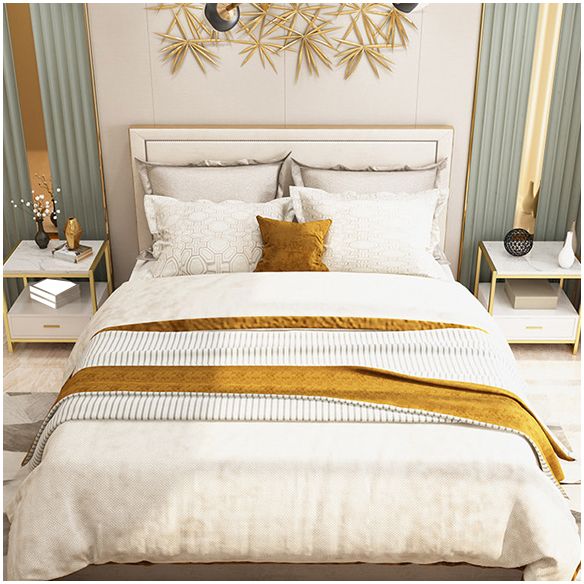 Table de nuit contemporaine fausse table de chevet de lit en marbre pour chambre à coucher