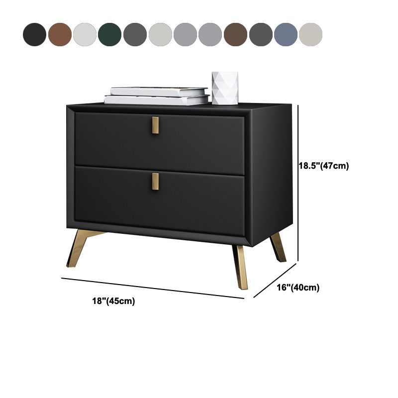 Solid Wood Accent Table Nightstand Glam Night Table with 2-Drawer Clearhalo 'Bedroom Furniture' 'furn' 'furn_night_stand' 'Furniture' 'night_stand' 'Nightstands' 1200x1200_2d30cef2-2f82-4a79-bc8f-9476479a8ffa
