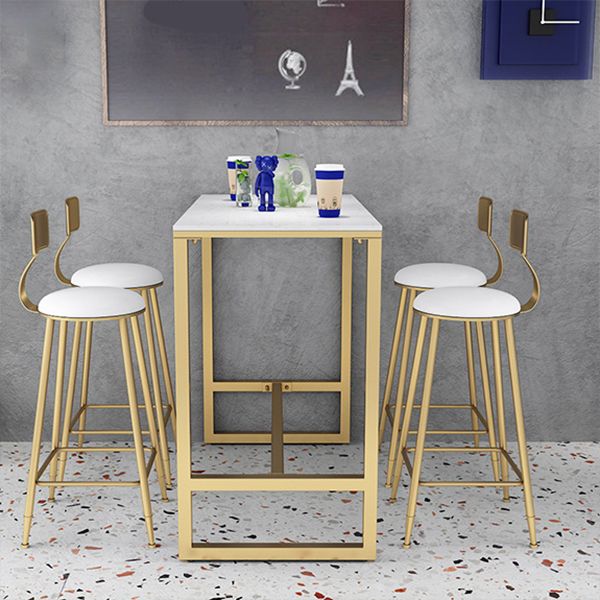 Glam Faux Leather Dining Stools Upholstered Bar Stools with Footrest Clearhalo 'Bar Furniture' 'Bar Stools' 'bar_stools' 'furn' 'furn_bar_stools' 'Furniture' 'Kitchen & Dining Furniture' 1200x1200_2d313fff-d246-4596-ae88-1b7e98d6d95a