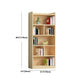 Contemporary Floor Closed Back Book Shelf Wooden Home Shelf Bookcase with Shelves